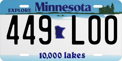 MN license plate 449LOO