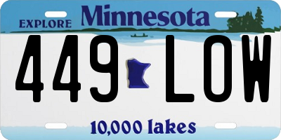 MN license plate 449LOW