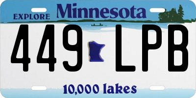 MN license plate 449LPB