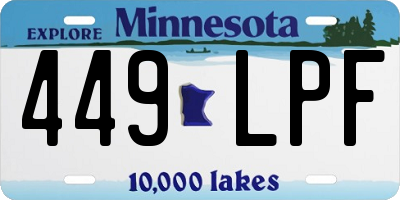 MN license plate 449LPF