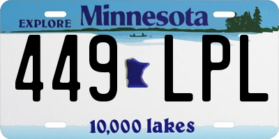 MN license plate 449LPL