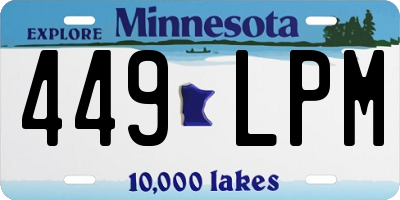MN license plate 449LPM