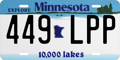 MN license plate 449LPP