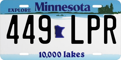 MN license plate 449LPR