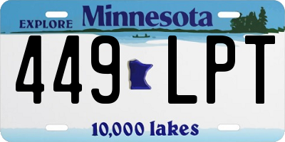 MN license plate 449LPT