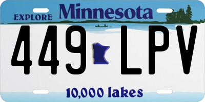 MN license plate 449LPV