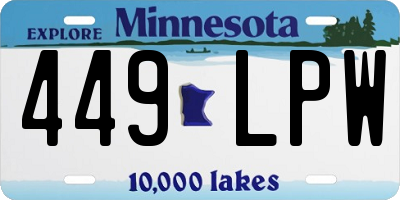 MN license plate 449LPW