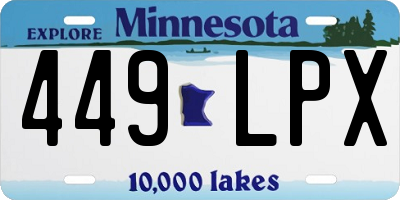 MN license plate 449LPX