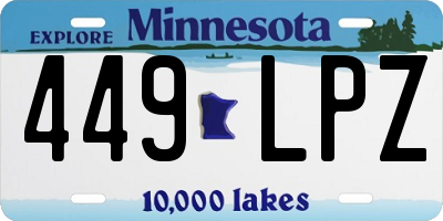 MN license plate 449LPZ
