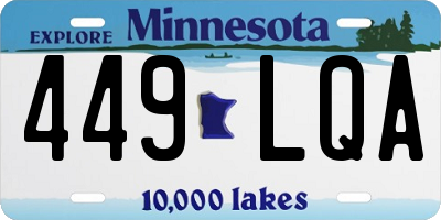 MN license plate 449LQA