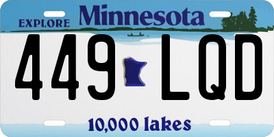 MN license plate 449LQD