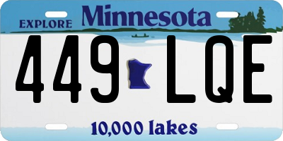 MN license plate 449LQE