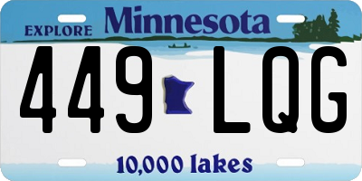 MN license plate 449LQG