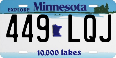 MN license plate 449LQJ