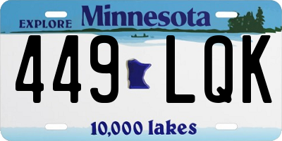 MN license plate 449LQK