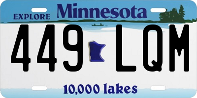 MN license plate 449LQM