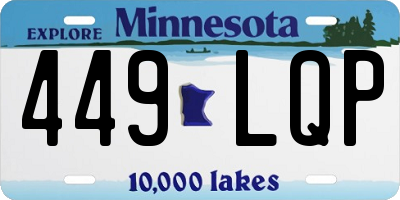 MN license plate 449LQP