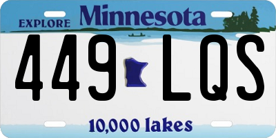 MN license plate 449LQS