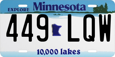 MN license plate 449LQW