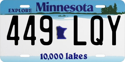 MN license plate 449LQY