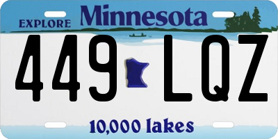 MN license plate 449LQZ