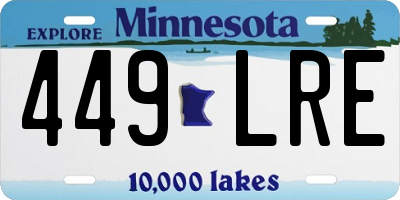 MN license plate 449LRE