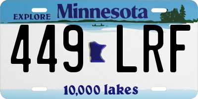 MN license plate 449LRF