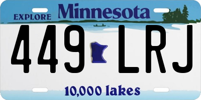 MN license plate 449LRJ