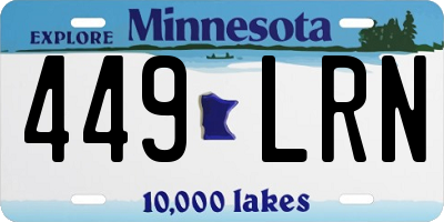 MN license plate 449LRN