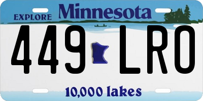 MN license plate 449LRO