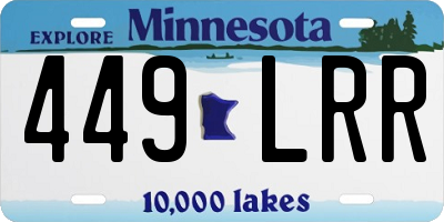 MN license plate 449LRR