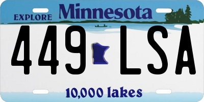 MN license plate 449LSA