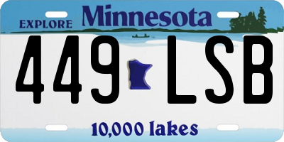 MN license plate 449LSB