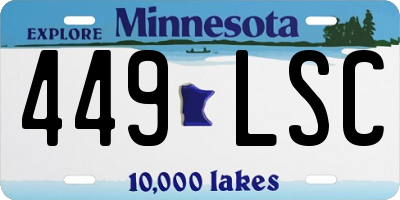 MN license plate 449LSC