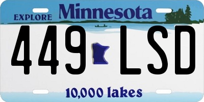 MN license plate 449LSD