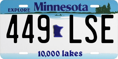 MN license plate 449LSE