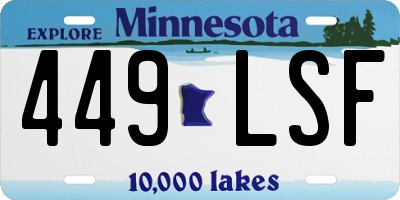 MN license plate 449LSF