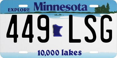 MN license plate 449LSG