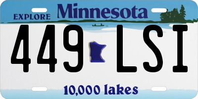 MN license plate 449LSI