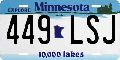 MN license plate 449LSJ