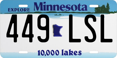 MN license plate 449LSL