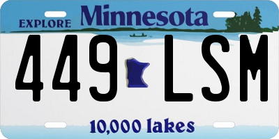 MN license plate 449LSM