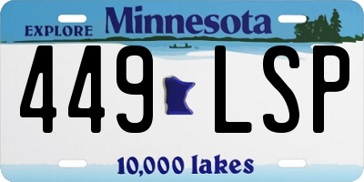 MN license plate 449LSP