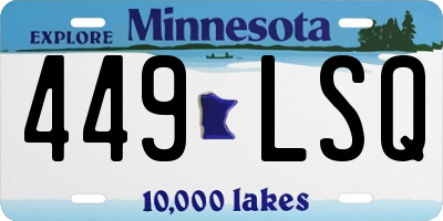 MN license plate 449LSQ
