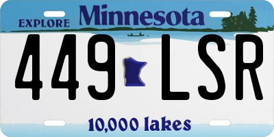 MN license plate 449LSR
