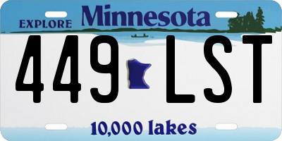 MN license plate 449LST