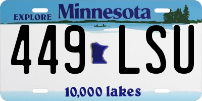 MN license plate 449LSU