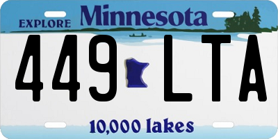 MN license plate 449LTA