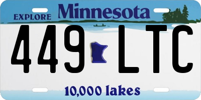 MN license plate 449LTC