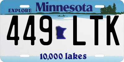 MN license plate 449LTK